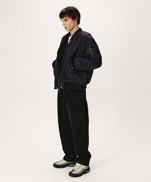 NYLON REVERSIBLE BOMBER JUMPER (PURPLE BLACK)