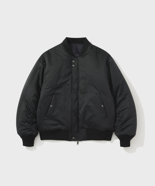 NYLON REVERSIBLE BOMBER JUMPER (PURPLE BLACK)