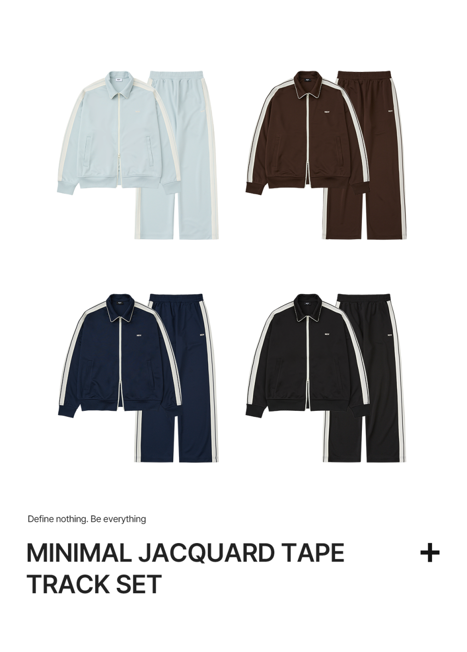 MUSINSA | NDY (nerdy) Minimal Jacquard Tape Track Set Black MUSINSA | NDY (nerdy) Minimal Jacquard Tape Track Set Black