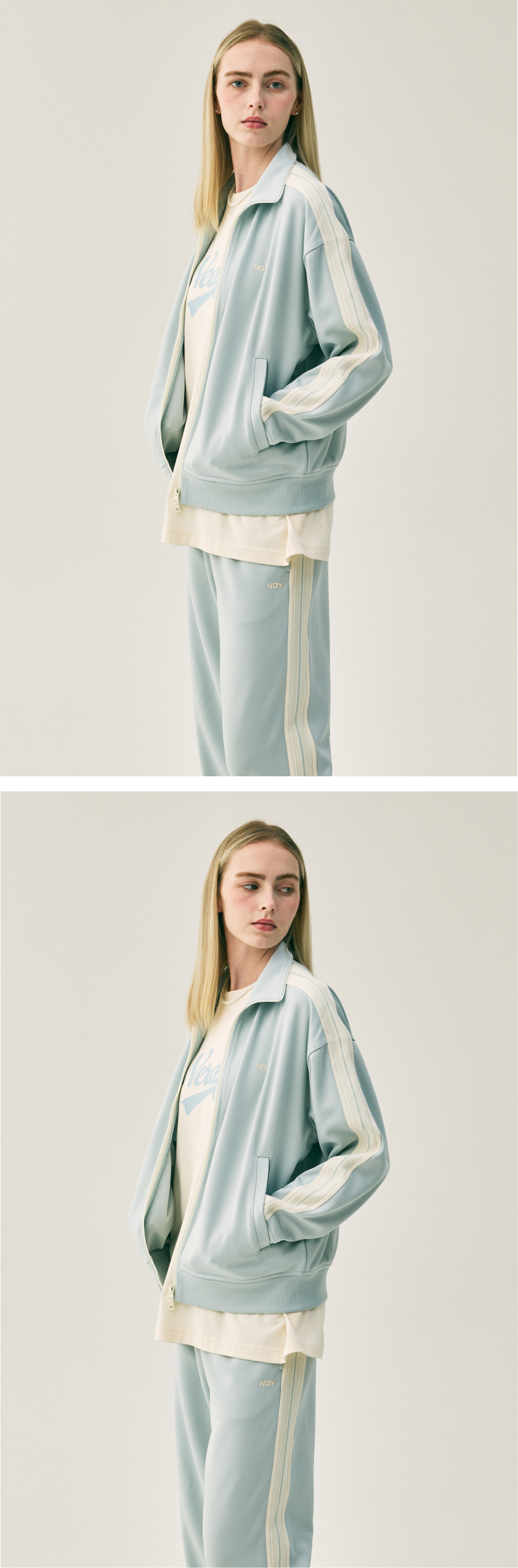 MUSINSA公式 | NDY (nerdy) Minimal Jacquard Tape Track Set Mint