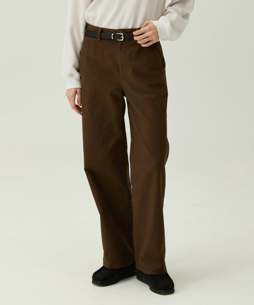 Брюки FAYTRO 4809 Satin Cotton Semi-Wide Fit Dark Brown