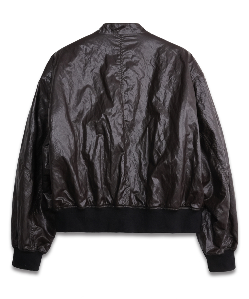 Спортивная кожаная куртка Paneled Sporty Leather Jacket Dark Brown