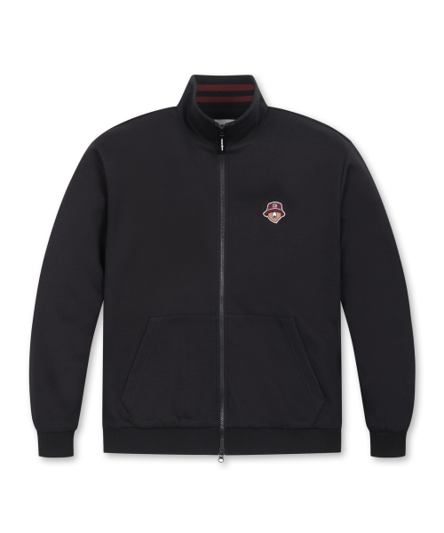 Double-face Jersey Stand Collar Zip-up G4UAW25711BKX