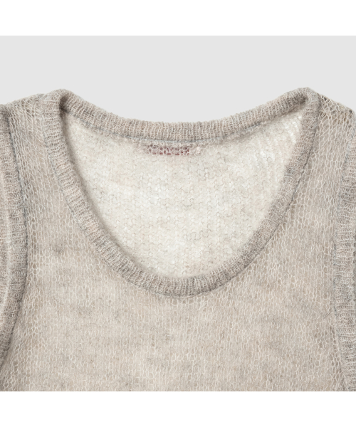 Прозрачный вязаный жилет Light Grey