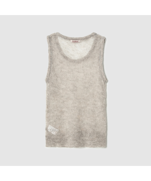 Прозрачный вязаный жилет Light Grey