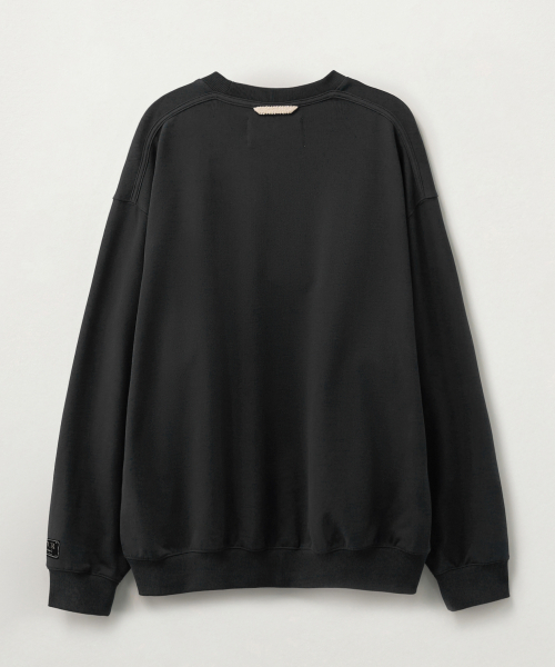 SATUR Loren Small Logo Basic Sweatshirt Charcoal