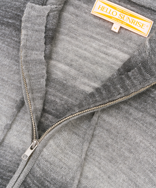 Gradation вязаный Zip Up Hoodie_Black