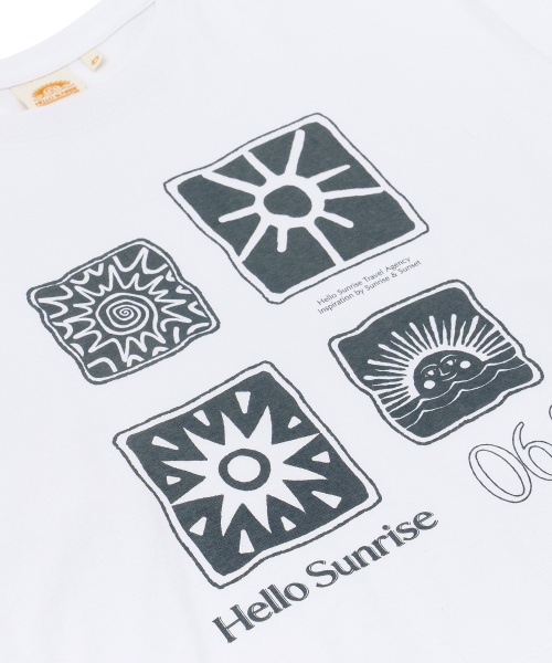 Sun Stamp L/S Tee_White