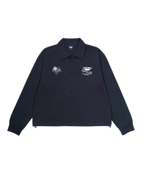 Свитшот с двойным воротником Wish, Dark Navy