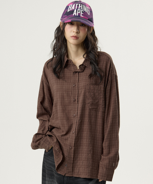 Рубашка Planet Check Brown
