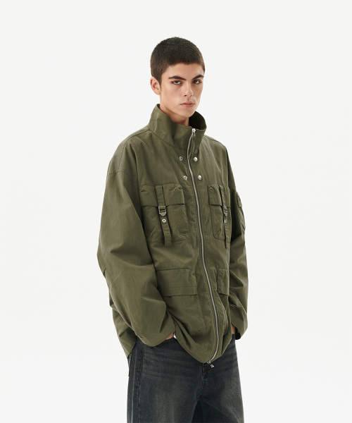 обработанный FIELD куртка KHAKI(MG2FFMB930A)