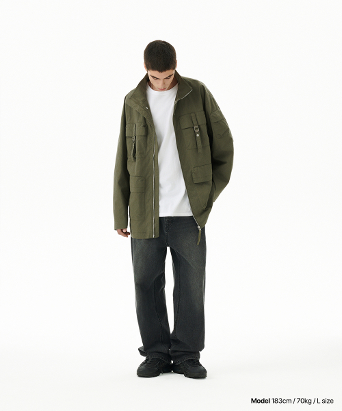 обработанный FIELD куртка KHAKI(MG2FFMB930A)