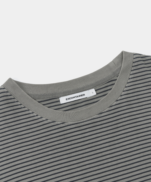 Лонгслив Vintage в полоску с пигментом (Grey)