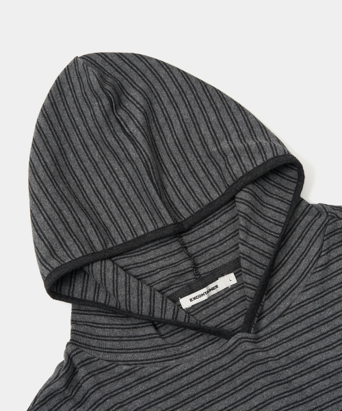 Полосатый худи с длинным рукавом (GREY)
