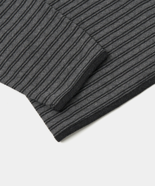 Полосатый худи с длинным рукавом (GREY)