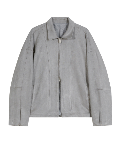 86-IRO346 замшевая куртка с толстой строчкой Gray
