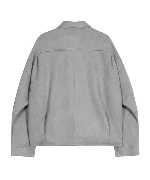 86-IRO346 замшевая куртка с толстой строчкой Gray
