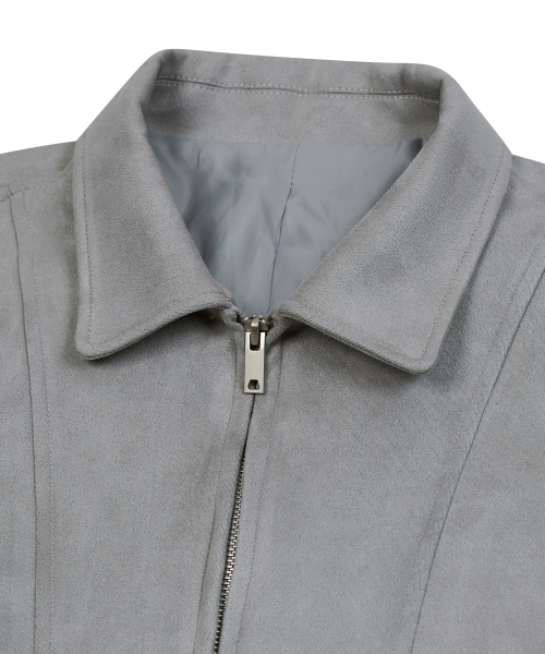 86-IRO346 замшевая куртка с толстой строчкой Gray