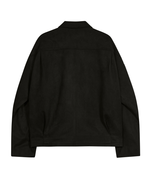 Замшевая куртка с контрастной строчкой 86-IRO346 Black