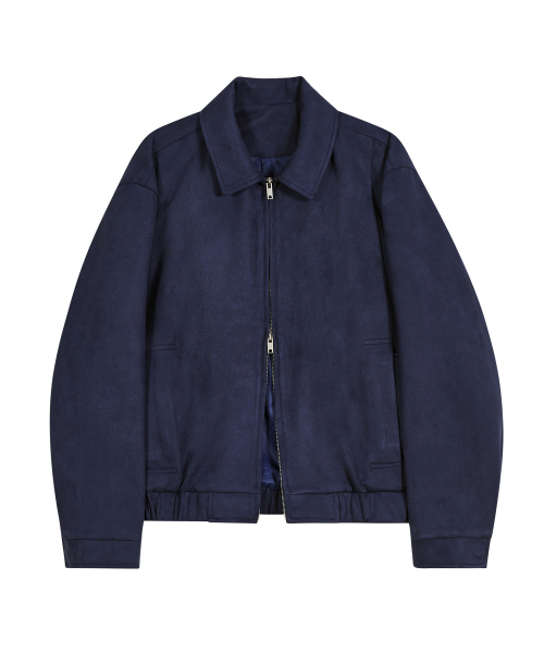 Замшевая куртка с карманами 86-IRO348 Navy
