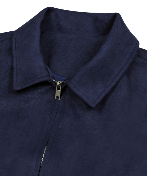 Замшевая куртка с карманами 86-IRO348 Navy