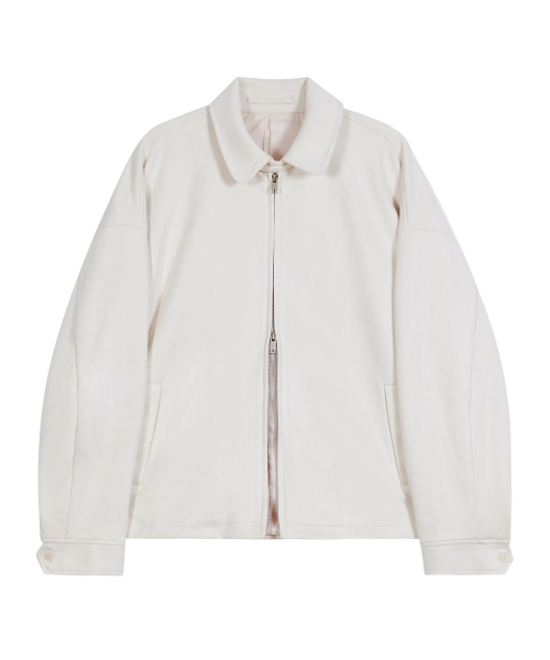 Замшевая куртка с кнопкой 86-IRO350 Ivory