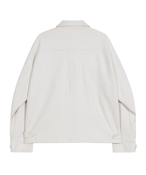 Замшевая куртка с кнопкой 86-IRO350 Ivory