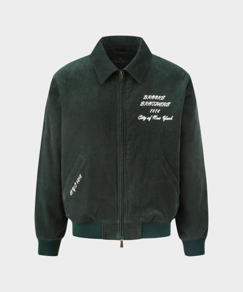Вельветовый бомбер (Dark Green) (BBOTMBF305)