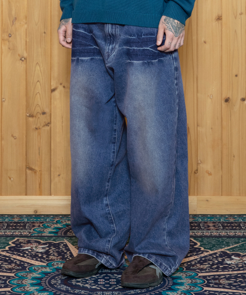 Широкие джинсы XP298 Crease Domingo (BLUE)