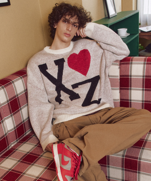 Пуловер XTK167 Love Hairy Knit (WHITE)