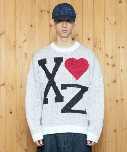 Пуловер XTK167 Love Hairy Knit (WHITE)