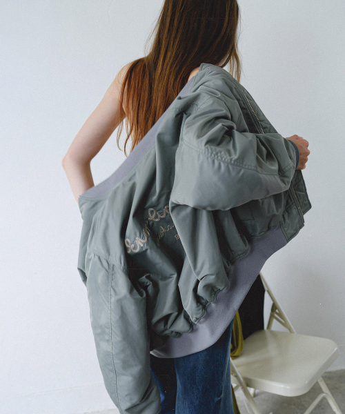SHIRRING BOMBER JUMPER - KHAKI