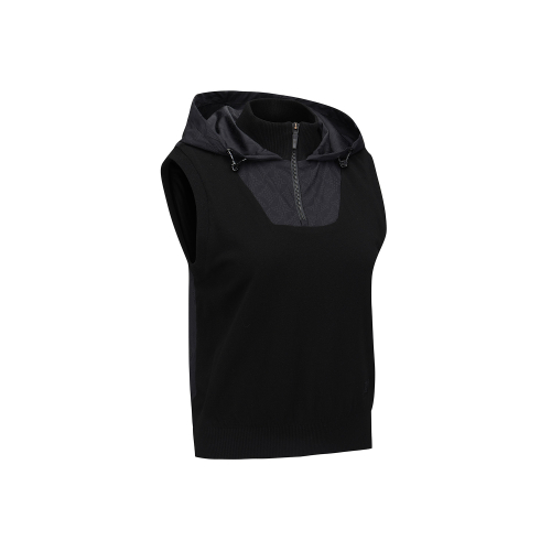 WOMEN FA с капюшоном вязаный VEST_BK