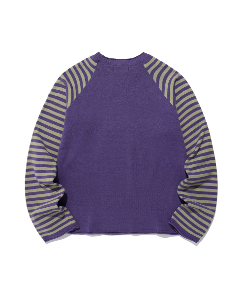 STAR STRIPE RAGLAN KNIT_PURPLE(IK2FFMK600A)