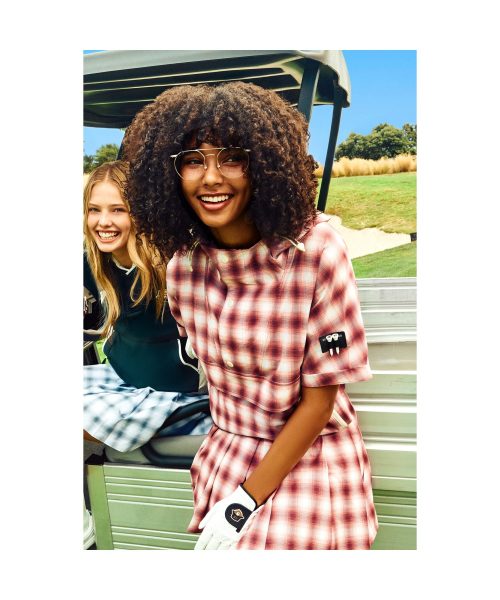(W) Check Pattern короткий рукав Anorak G5UAW25741WIX