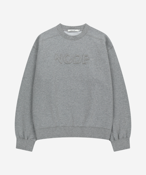 DEV:7 APPLIQUE LOGO SWEATSHIRT _MELANGE серый