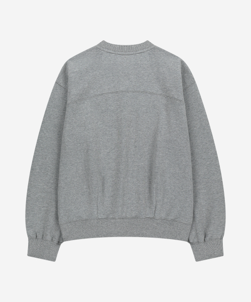 DEV:7 APPLIQUE LOGO SWEATSHIRT _MELANGE серый