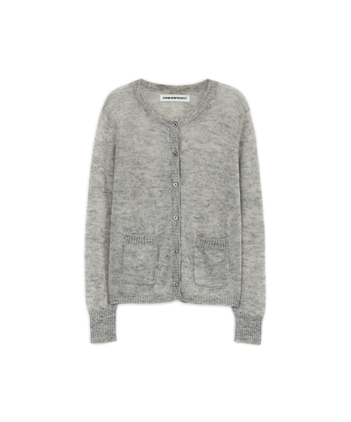 Mohair прозрачный кардиган, MELANGE серый