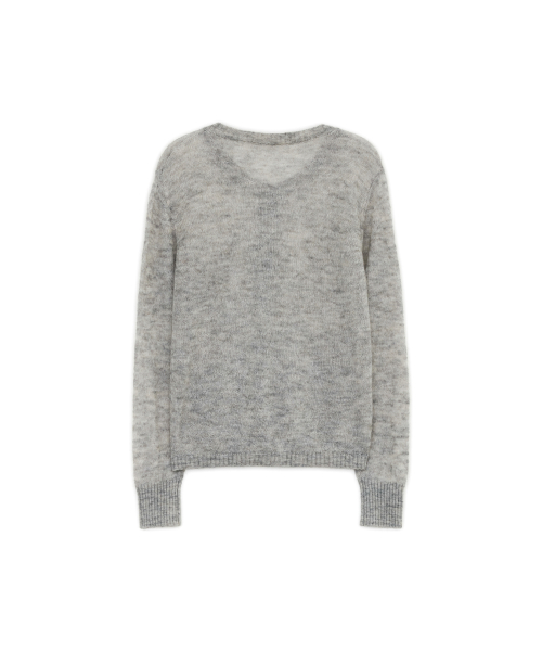 Mohair прозрачный кардиган, MELANGE серый