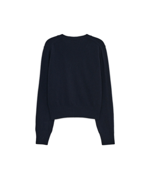 кашемир Basic V-neck кардиган, темно-синий