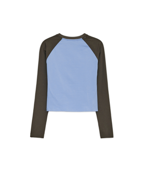 Raglan длинный рукав топ, уголь