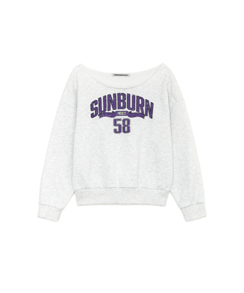 Off-shoulder Sunburn Sweatshirt, MELANGE серый