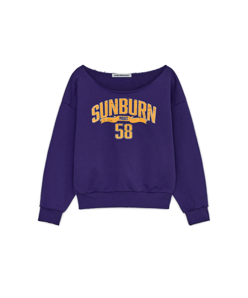 Off-shoulder Sunburn Sweatshirt, фиолетовый