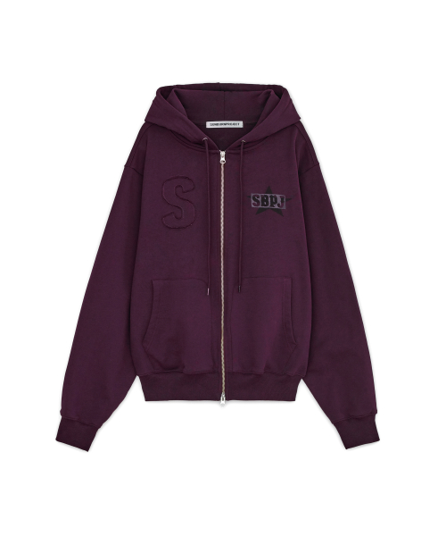 Logo Patch худи Zip-up, фиолетовый