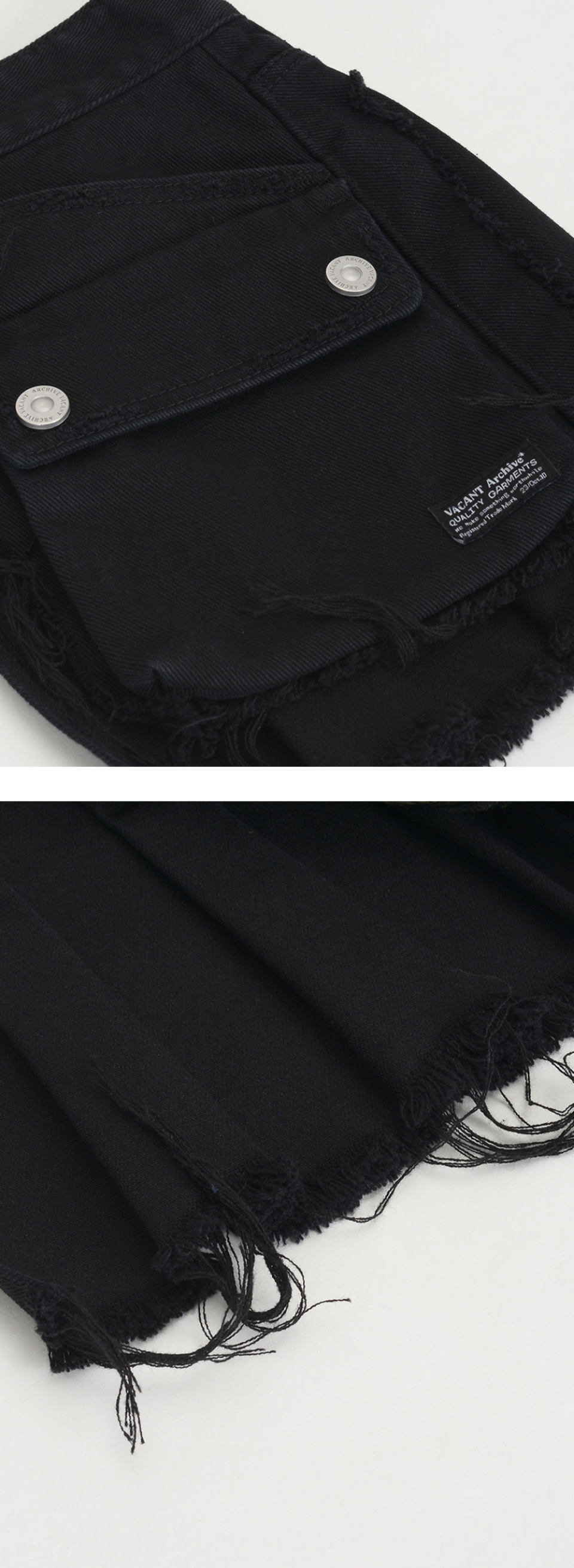 베이컨트 아카이브(VACANT ARCHIVE) AARON LAYERED POCKET BELT BLACK