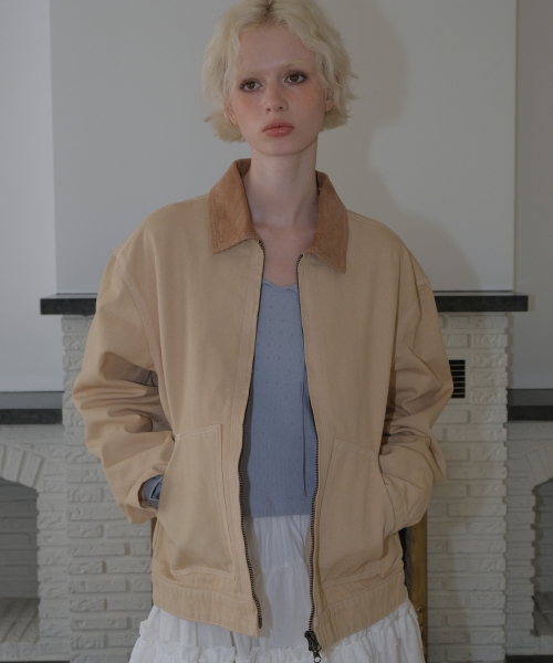 C обработанный WORK JACKET_BEIGE