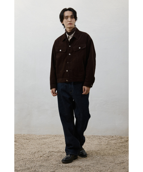 Corduroy Textured куртка - коричневый