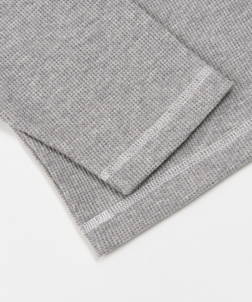 Лонгслив вафельный со строчкой (GREY)