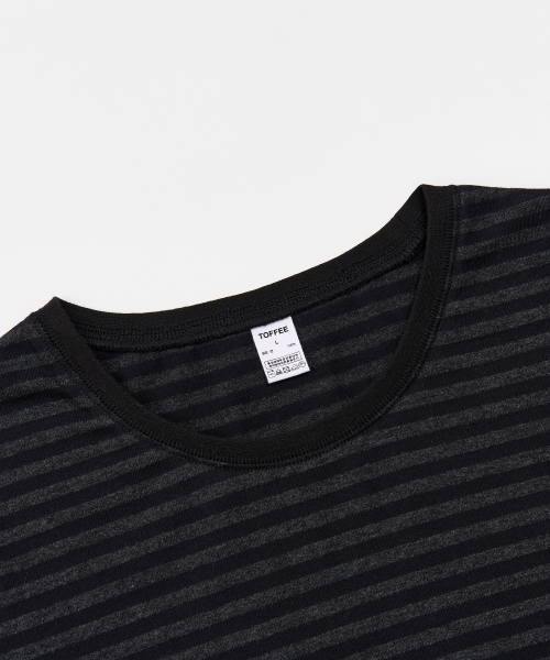 FADED STRIPE LONG SLEEVE (BLACK)
