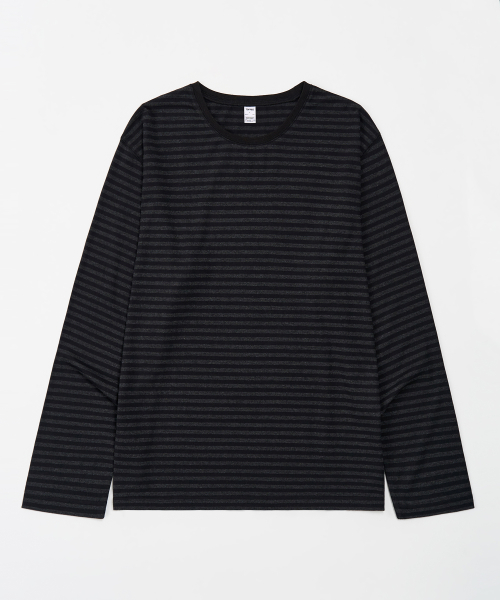 FADED STRIPE LONG SLEEVE (BLACK)